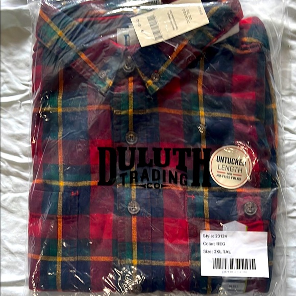 Duluth Trading Co Men's Red Plaid Shirt - Picture 1 of 4